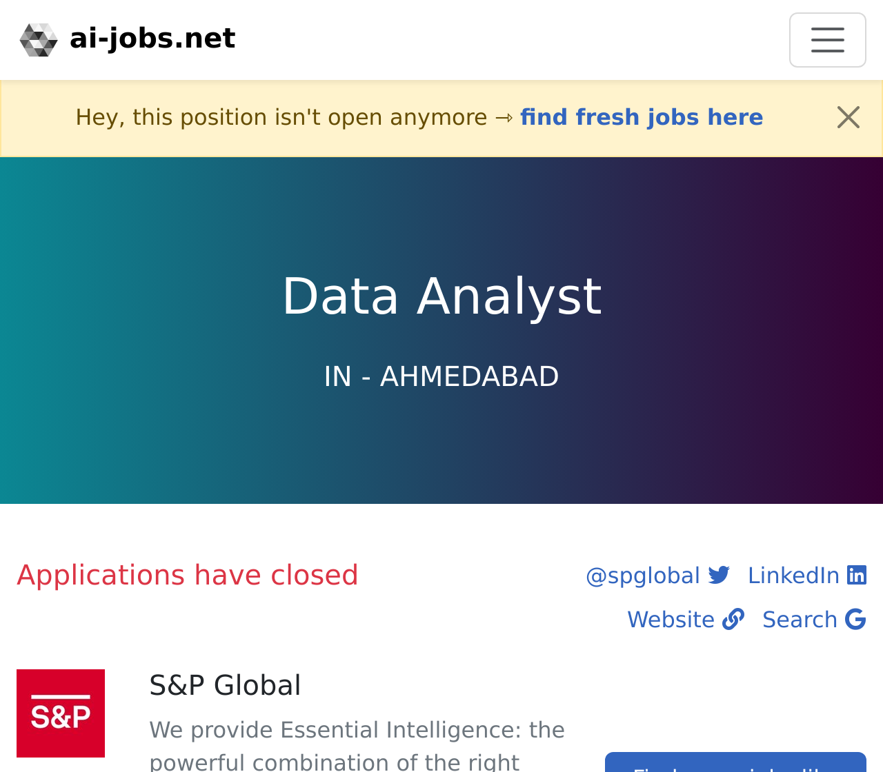 research analyst jobs in ahmedabad