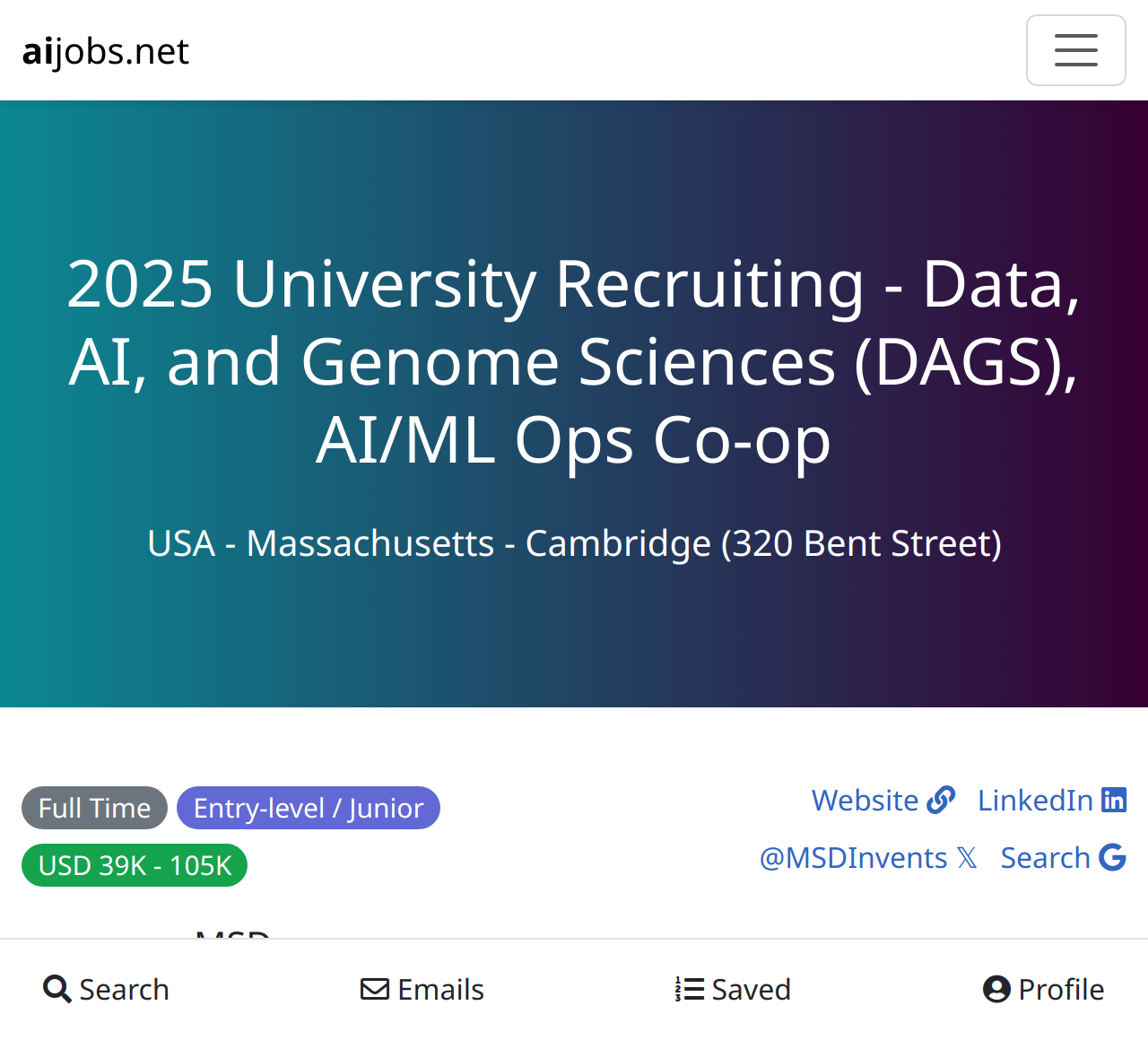 2025 University Recruiting - Data, AI, and Genome Sciences (DAGS), AI ...