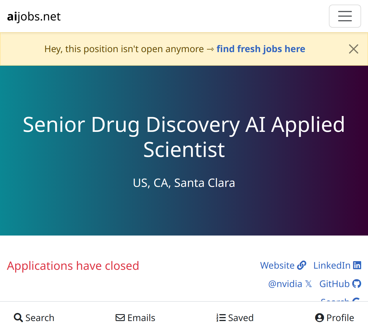 Senior Drug Discovery AI Applied Scientist @ NVIDIA