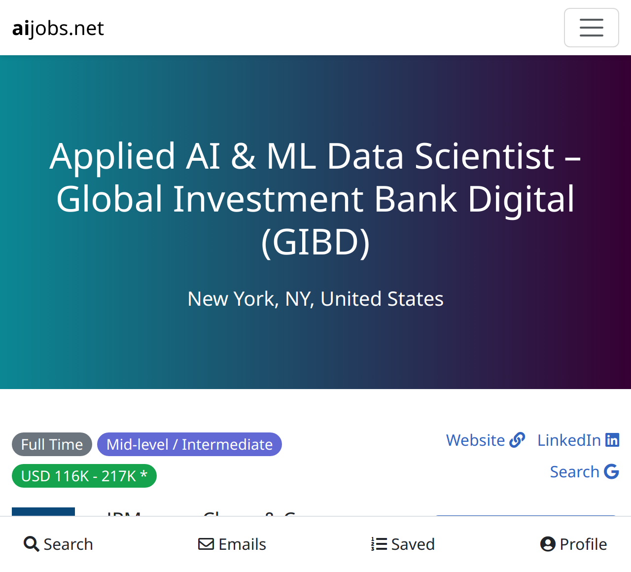 Applied AI & ML Data Scientist – Global Investment Bank Digital (GIBD) @ JPMorgan Chase & Co.