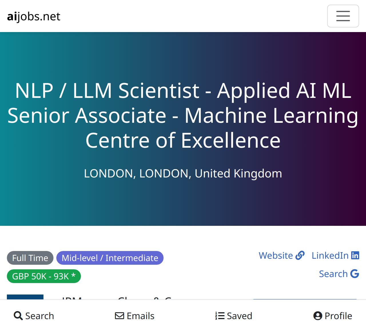 NLP / LLM Scientist – Applied AI ML Senior Associate – Machine Learning Centre of Excellence @ JPMorgan Chase & Co.