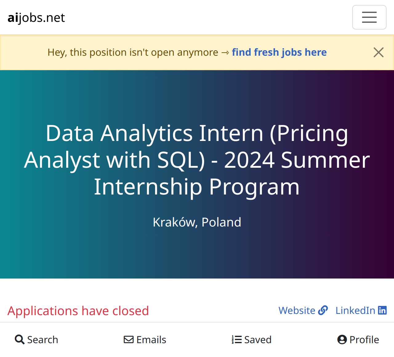 Data Analytics Intern (Pricing Analyst with SQL) 2024 Summer