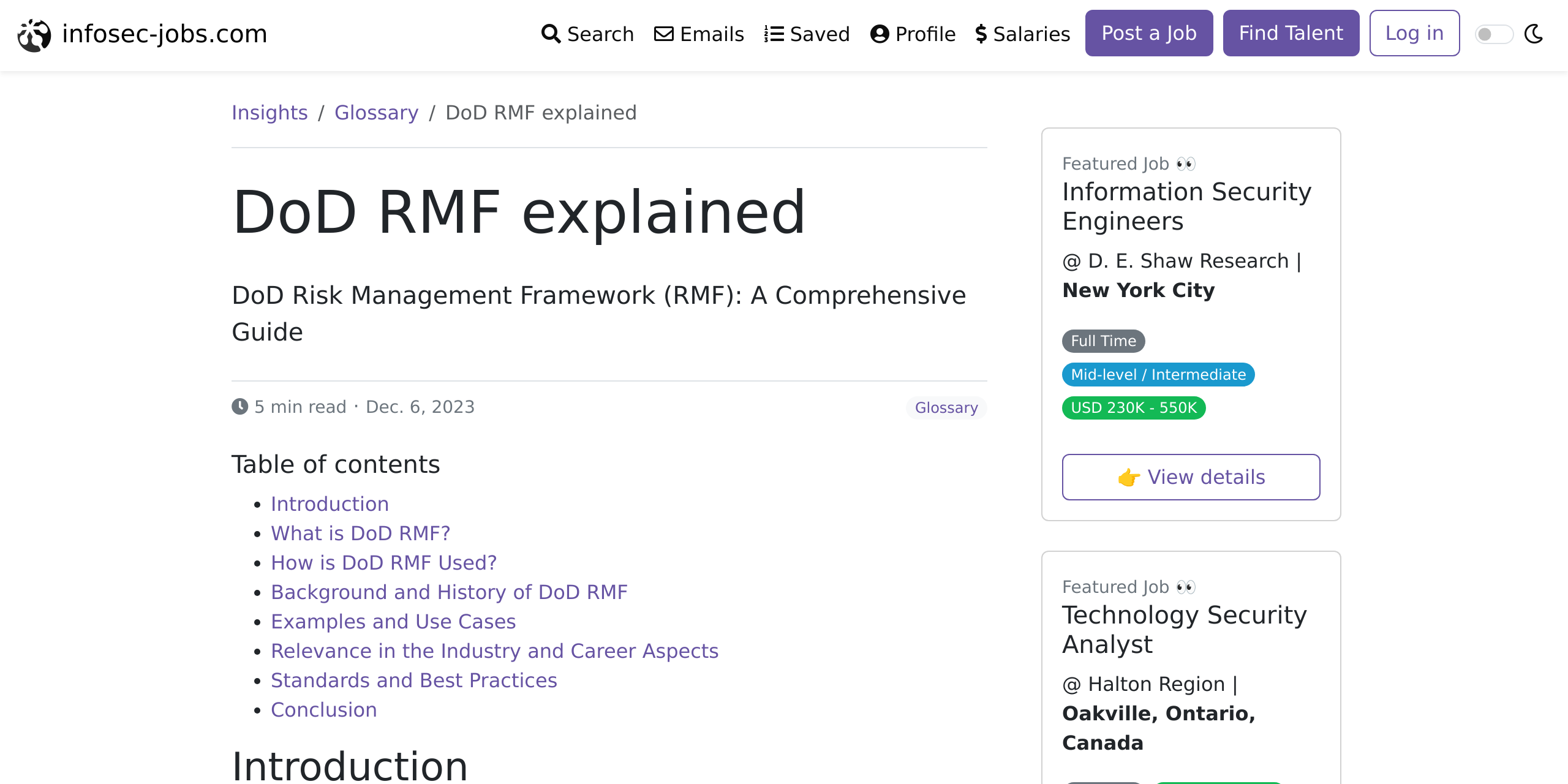 DoD RMF explained | infosec-jobs.com
